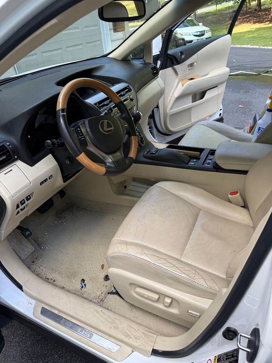 Lexus RX interior detail — before