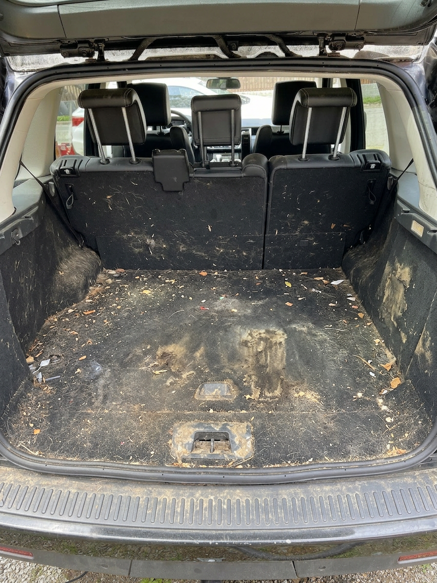 SUV cargo area detail — before